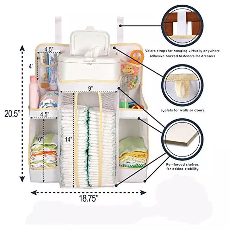 Portable Baby Bed Hanging Storage Bag, Diaper Stacker and Crib Organizer, Infant Crib Bedding Set Organizer, Baby Crib Storage Bag, Diaper Hanging Multifunctional Care Sorting Case Portable Baby Bed Hanging Storage Bag, Diaper Stacker and Crib Organizer, Infant Crib Bedding Set Organizer, Baby Crib Storage Bag, Diaper Hanging Multifunctional Care Sorting Case